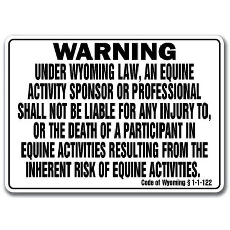 SIGNMISSION 14 in Height, 10 in Width, Plastic, 10" x 14", WS-Wyoming Equine WS-Wyoming Equine